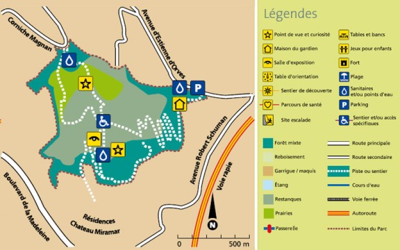 Plan du Parc Estiennes d'Orves à Nice plan-parc-estiennes-orves-nice