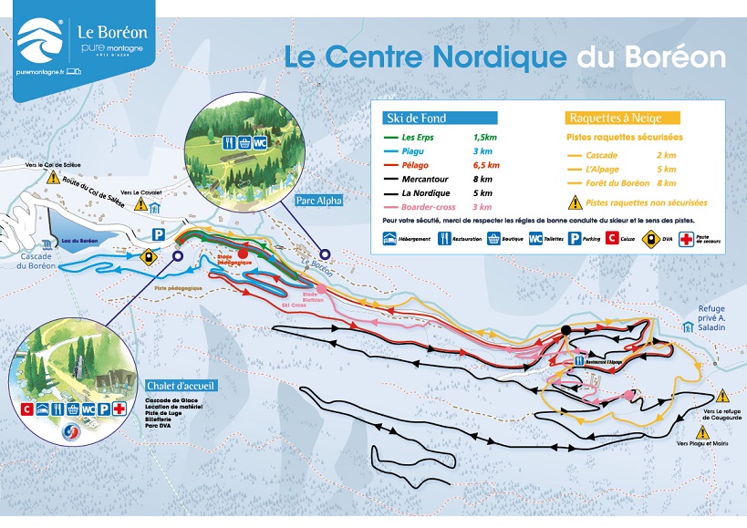 centre-nordique-boreon-plan-pistes-ski-raquettes